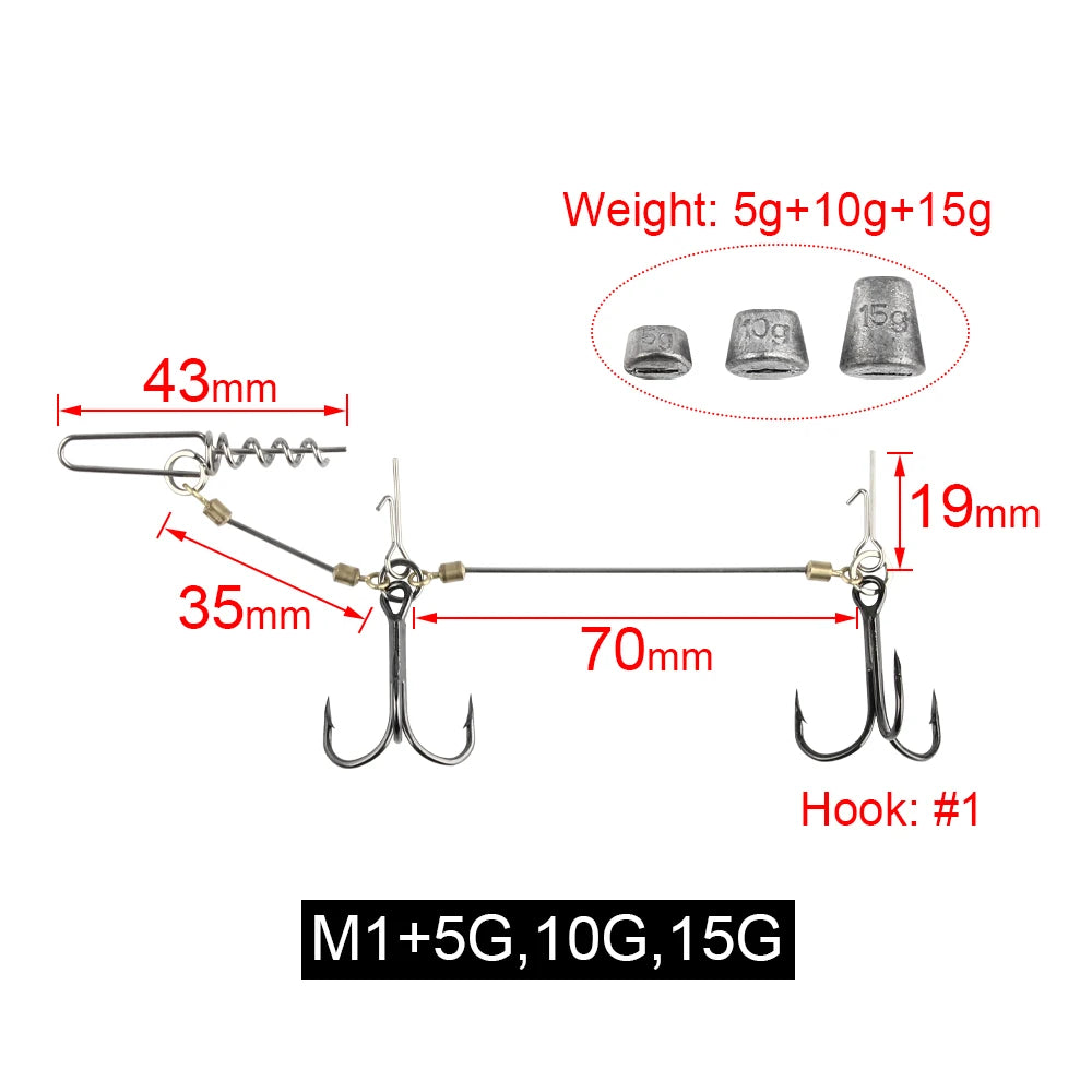 HookUpCo. Multi-Depth Pike Stinger Rig Kit - HookUpCo.