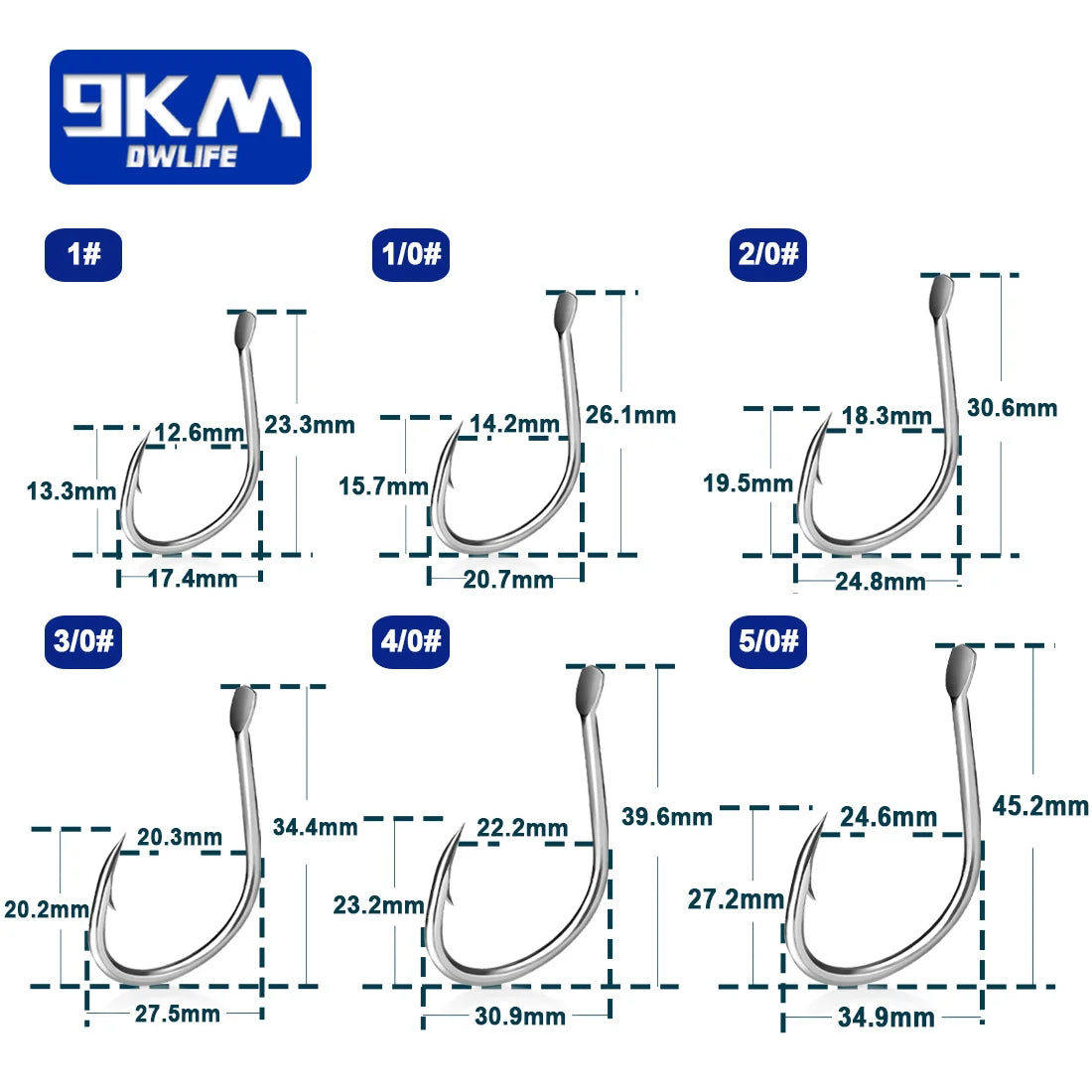 HookUpCo. Saltwater Fishing Hooks - 25-100 Pcs - HookUpCo.