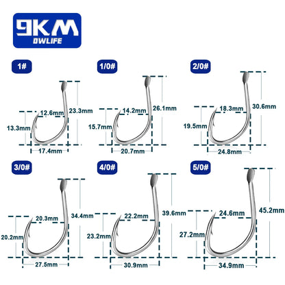 HookUpCo. Saltwater Fishing Hooks - 25-100 Pcs - HookUpCo.
