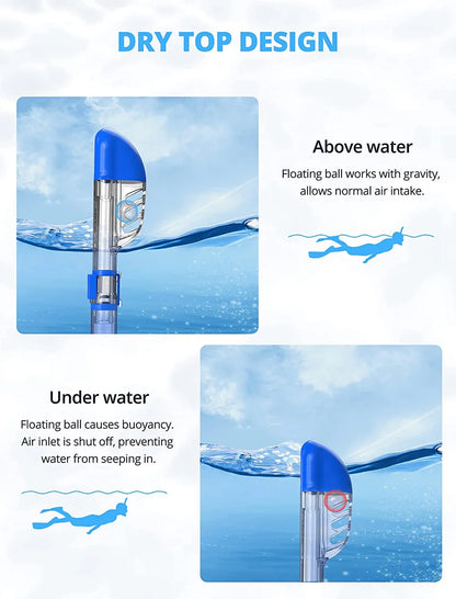 Diving Snorkeling Half Face Anti Fog Swimming Facemask Snorkel Set