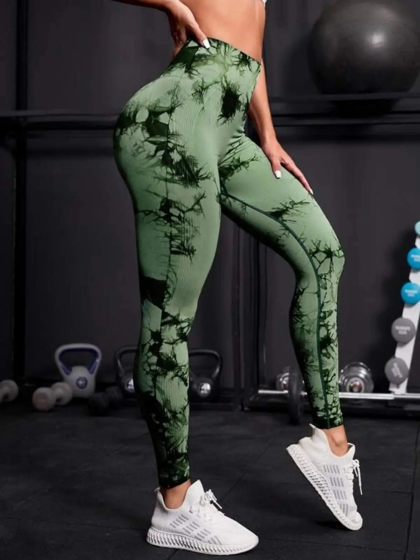 Seamless High Waist Tie Dye Leggings for Yoga and Fitness