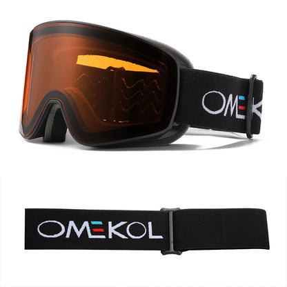 HookUpCo. Double Layer Anti-Fog Ski Goggles for Outdoor Fun