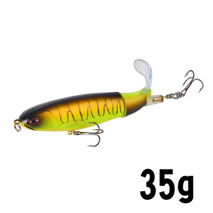 HookUpCo. Topwater Fishing Lure with Rotating Tail