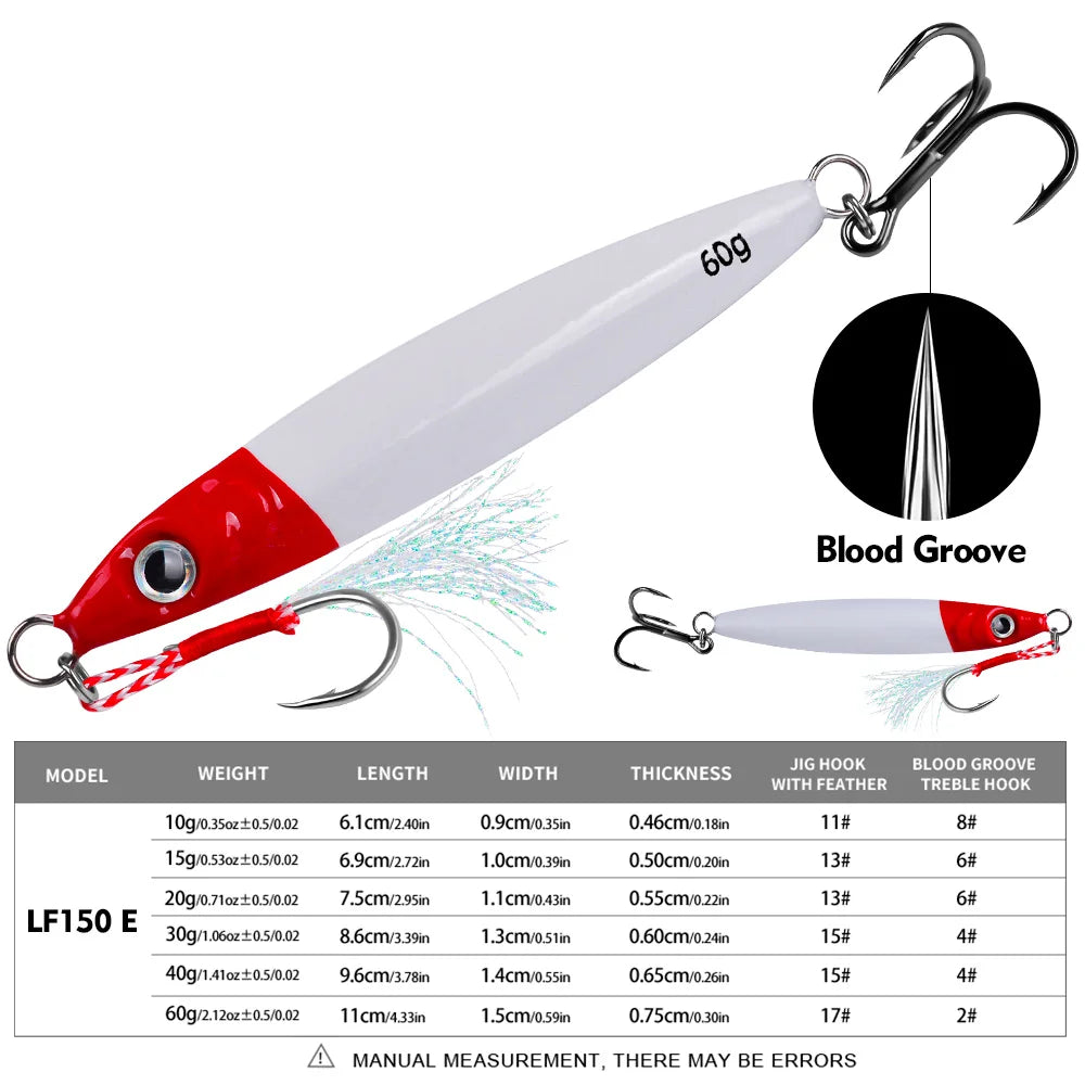 Durable Bionic Metal Jig for Realistic Sea Fishing Action