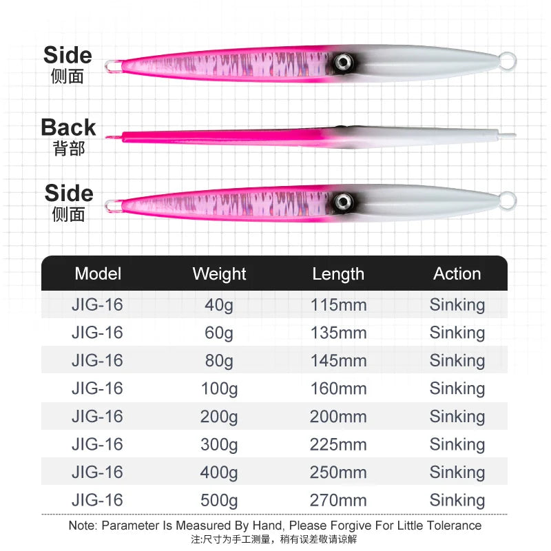 HookUpCo. Metal Jigging Lure 500g