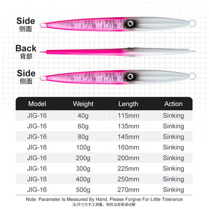 HookUpCo. Metal Jigging Lure 500g