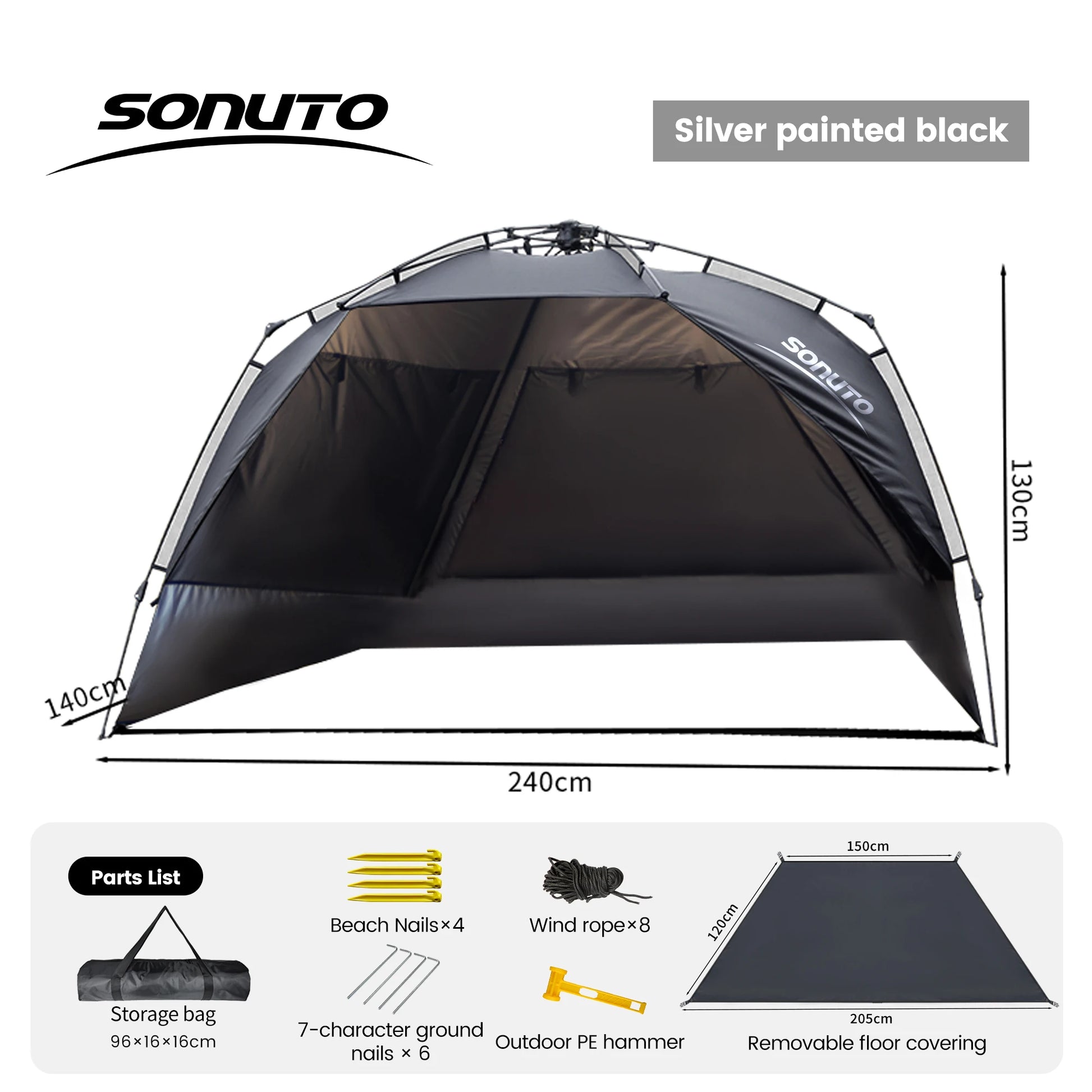 HookUpCo. Quick-Setup Family Camping Tent - HookUpCo.