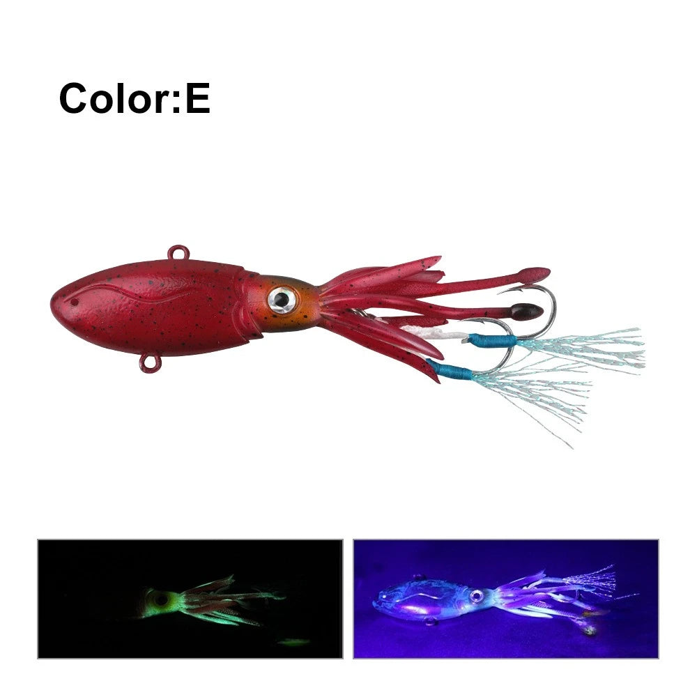HookUpCo. 40g Squid-Design VIB Lure for Fishing