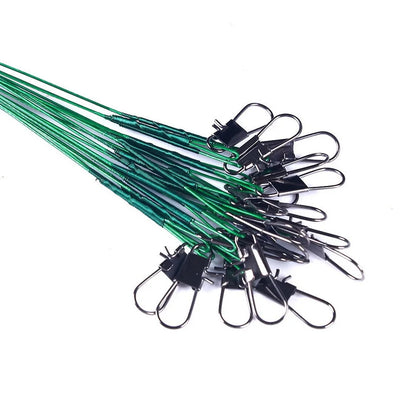 HookUpCo. Steel Fishing Leader with Swivel 30cm - HookUpCo.