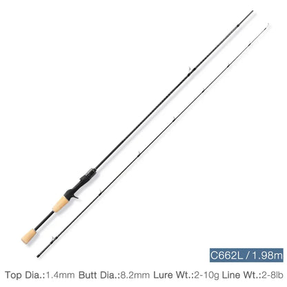 HookUpCo. Dragon Light Carbon Fishing Rod 1.6m - HookUpCo.