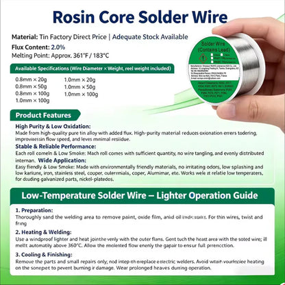 HookUpCo Low Temp Solder Wire