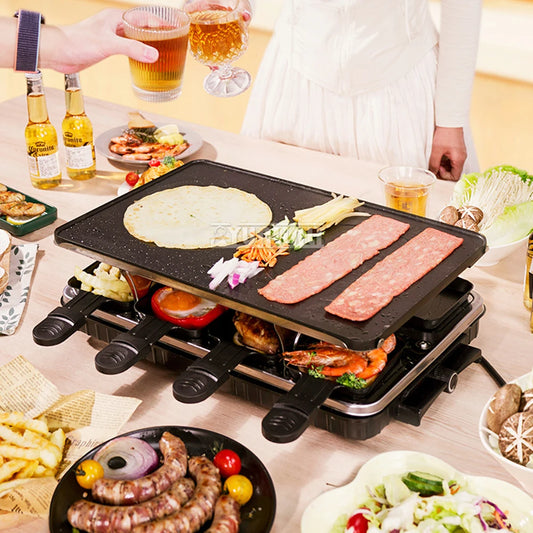 HookUpCo. Smokeless Electric Griddle with Double Layers