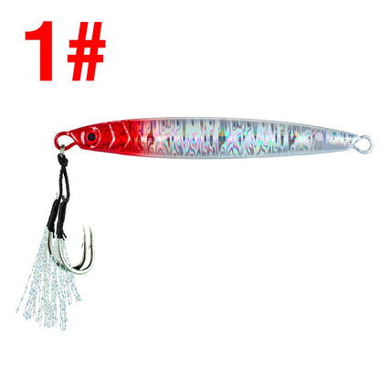 Metal Jigging Lure with 3D Eyes and Sharp Hooks