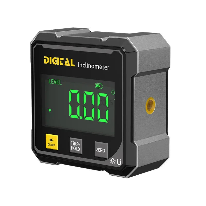 Digital Display Inclinometer Tool with Magnetic Leveling Feature