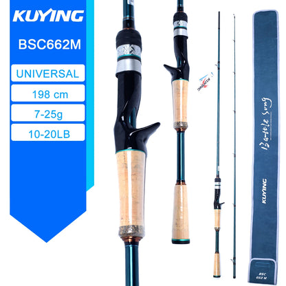 HookUpCo. Carbon Spinning Fishing Rods 6'3"-6'10" - HookUpCo.