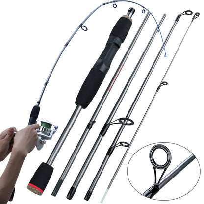 HookUpCo. 1.7m Spinning Fishing Rod for Travel - HookUpCo.