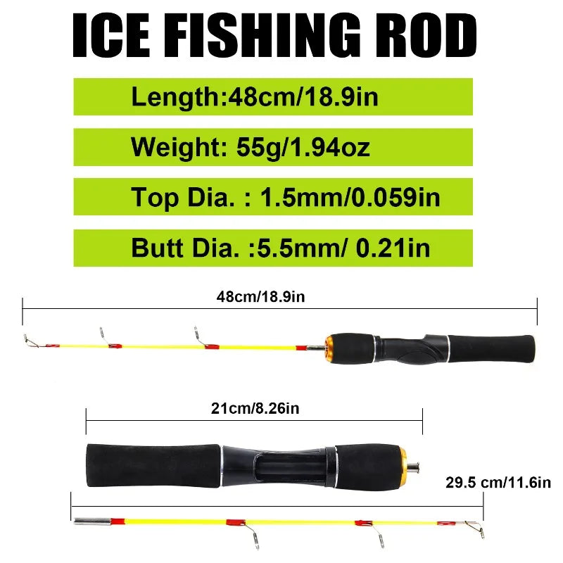 HookUpCo. Ultralight Mini Winter Fishing Rods - HookUpCo.