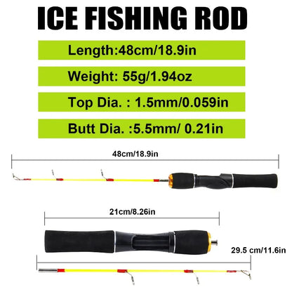 HookUpCo. Ultralight Mini Winter Fishing Rods - HookUpCo.
