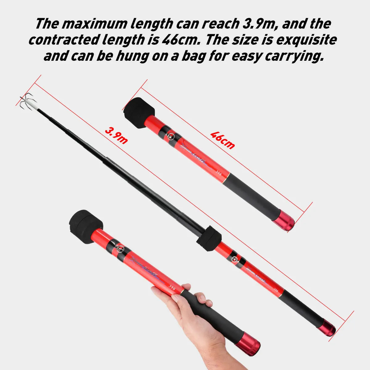 HookUpCo. Retractable Stainless Steel Squid Gaff