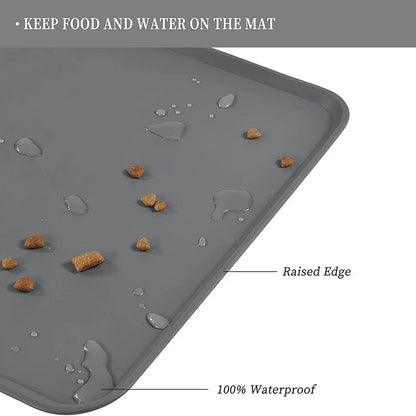 HookUpCo. Non-Stick Waterproof Pet Feeding Mat