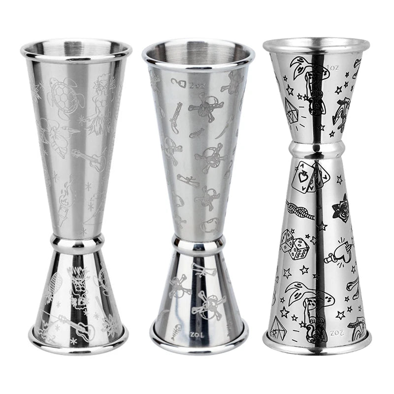 HookUpCo. Stainless Steel Cocktail Jigger Set