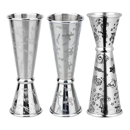 HookUpCo. Stainless Steel Cocktail Jigger Set