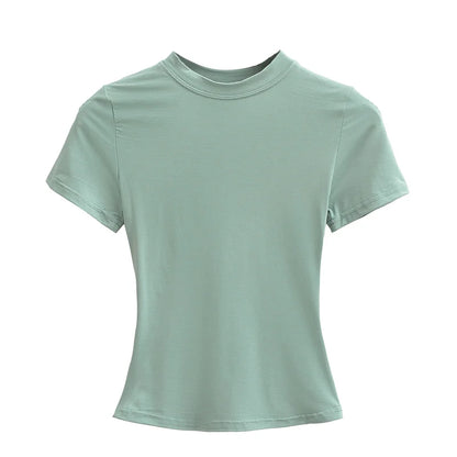 Stylish Slim Fit Casual T-Shirt for Women - Trendy Solid Color