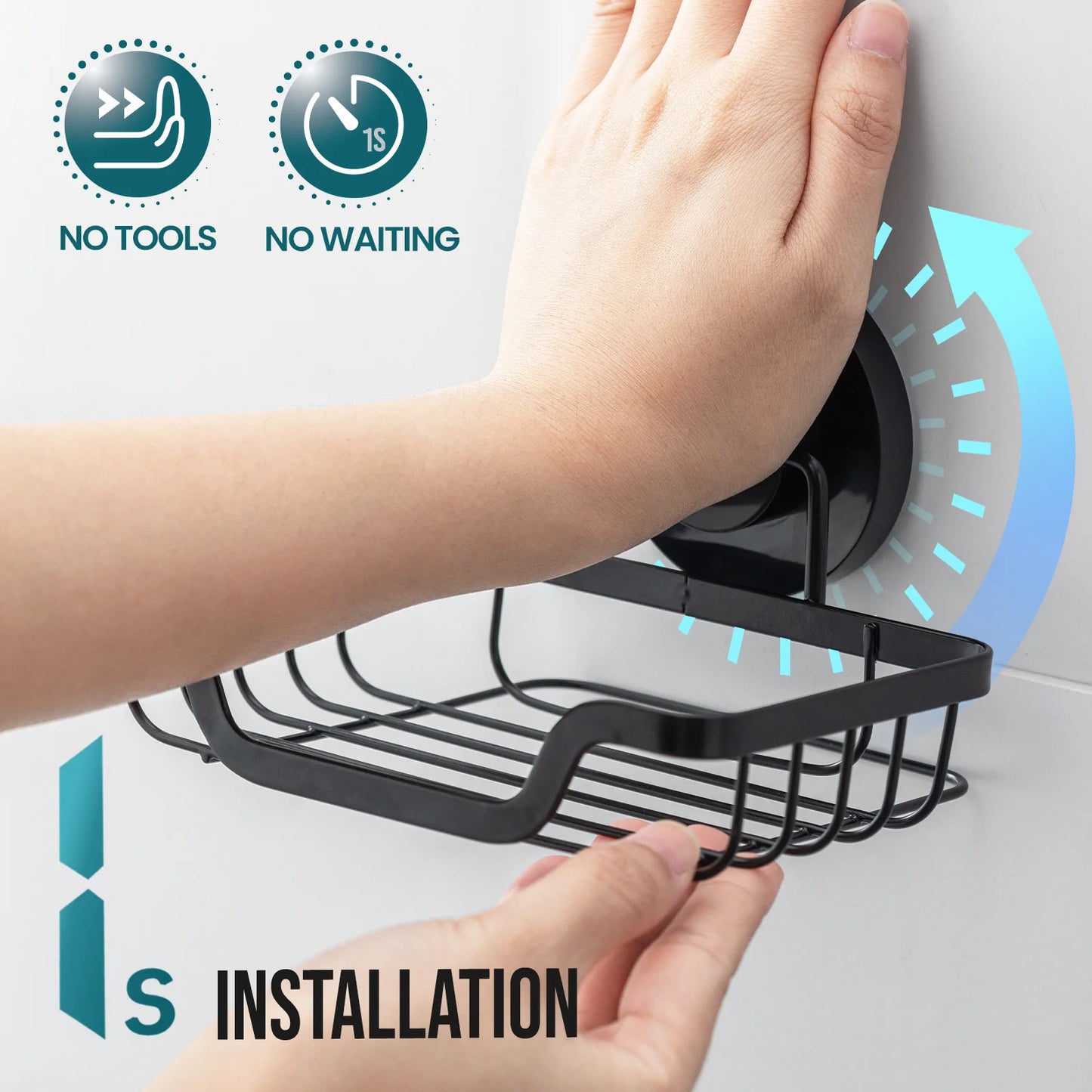 Draining Soap Dish with Suction