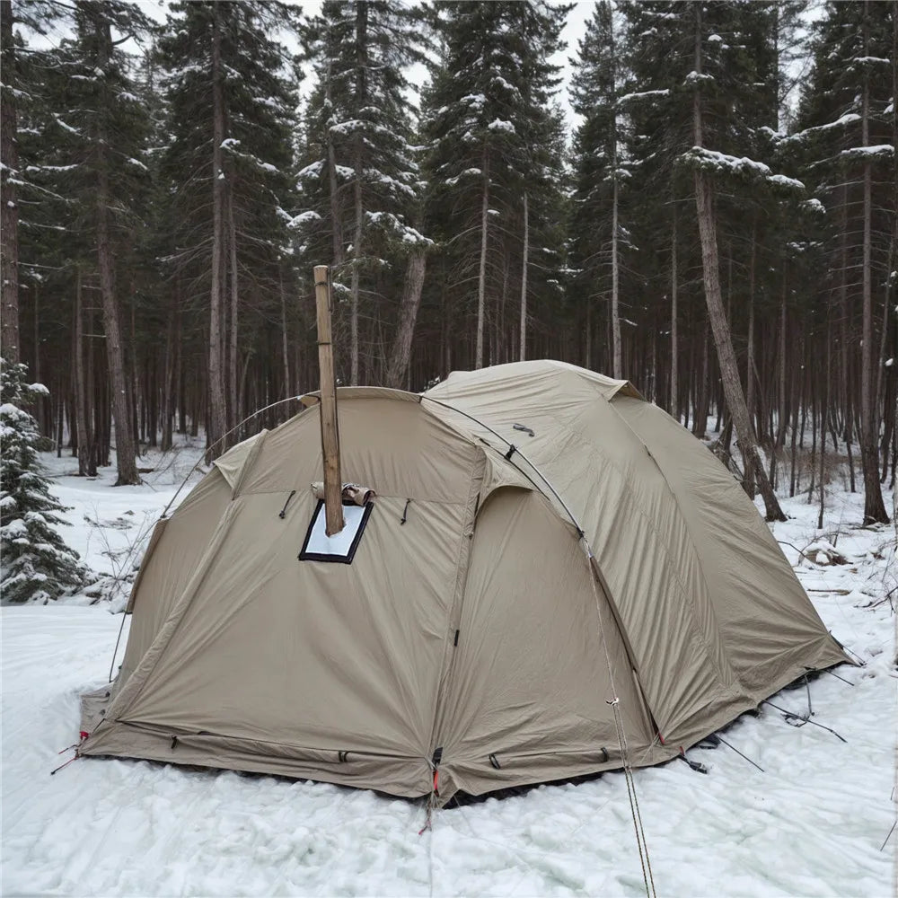 HookUpCo. Fireproof 2-Person Winter Camping Tent - HookUpCo.