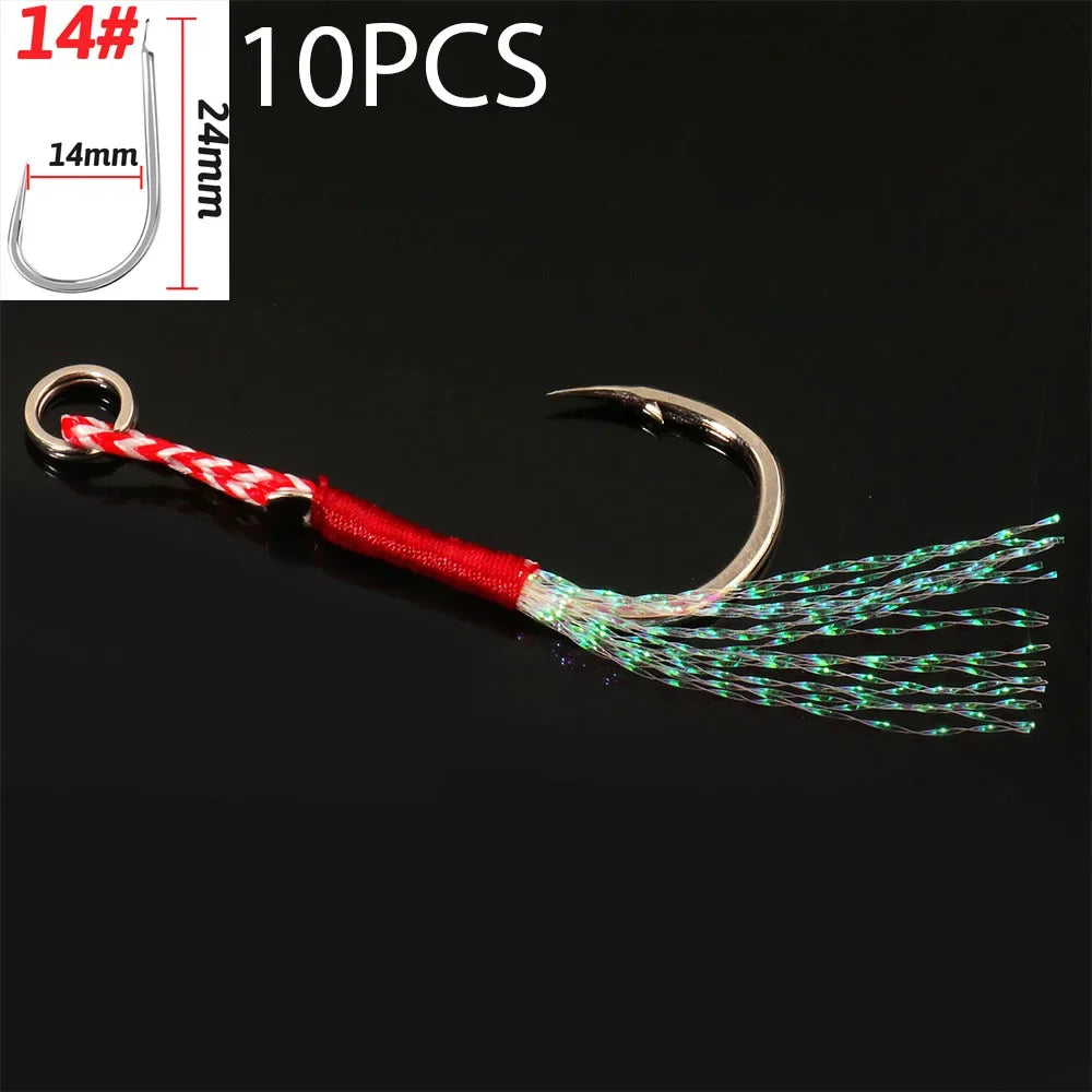 HookUpCo. 10PCS High Carbon Steel Fishing Hooks - HookUpCo.