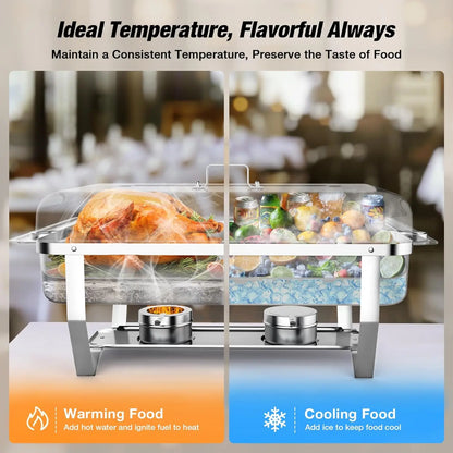 HookUpCo. Stainless Steel Chafing Set