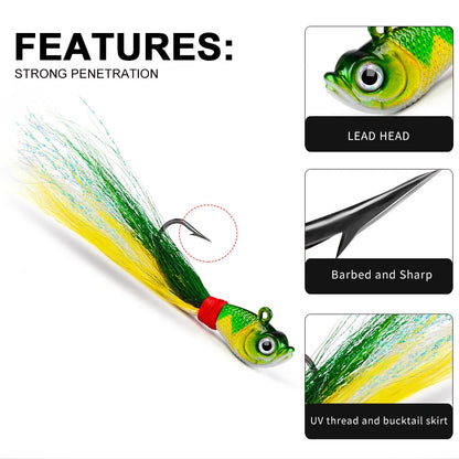 HookUpCo. Feathered Fishing Jig Set - HookUpCo.