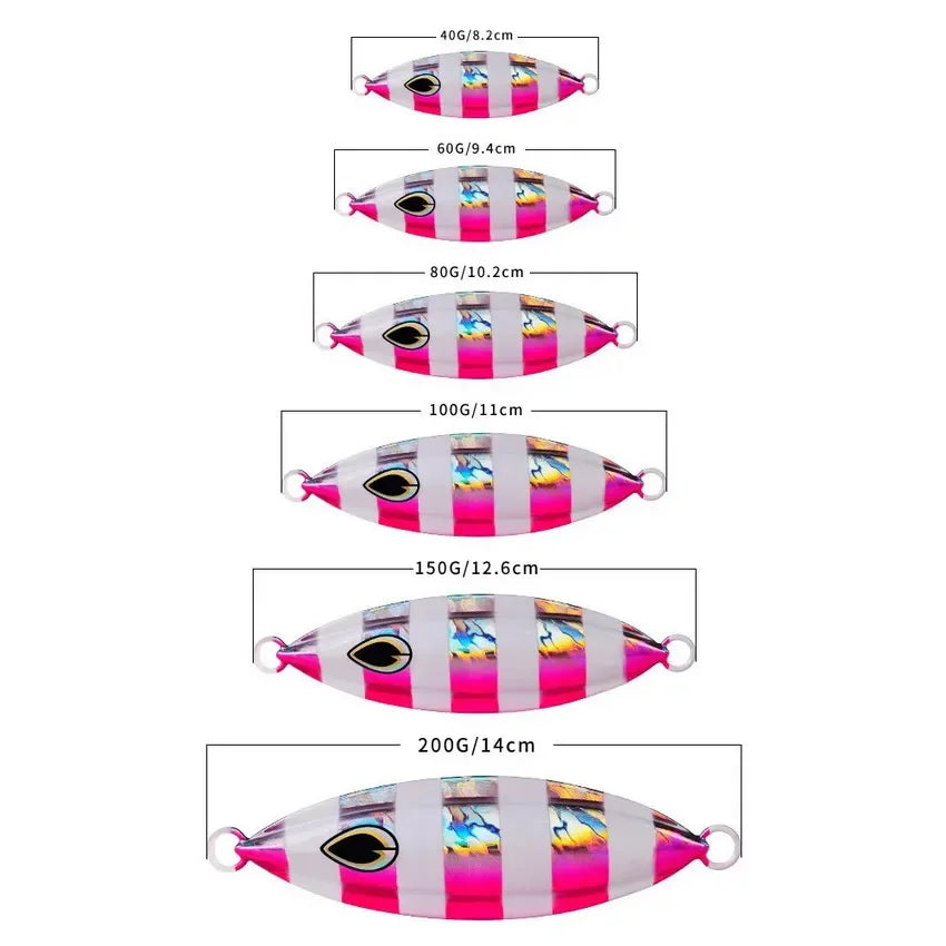 40g to 100g Metal Fishing Lures for Saltwater Jigging