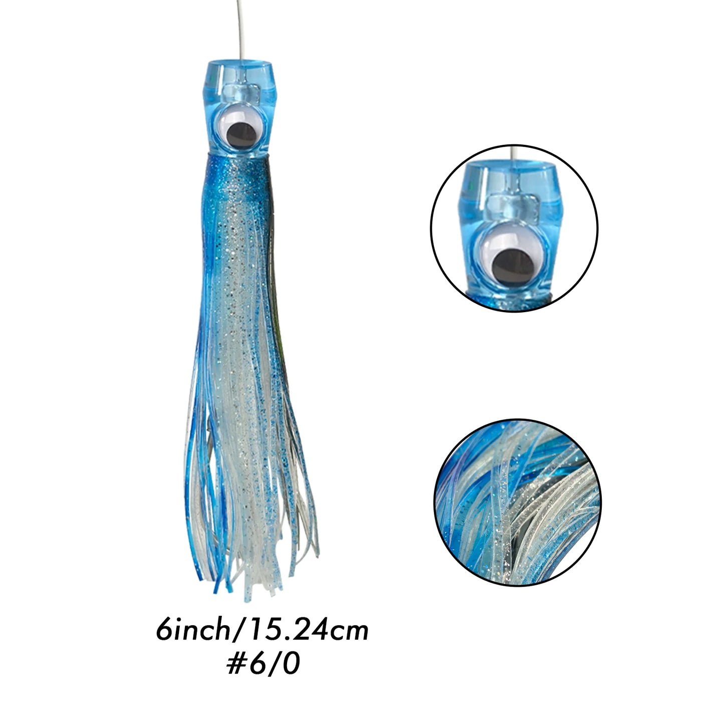 HookUpCo. Transparent Trolling Lure Set for Big Fish