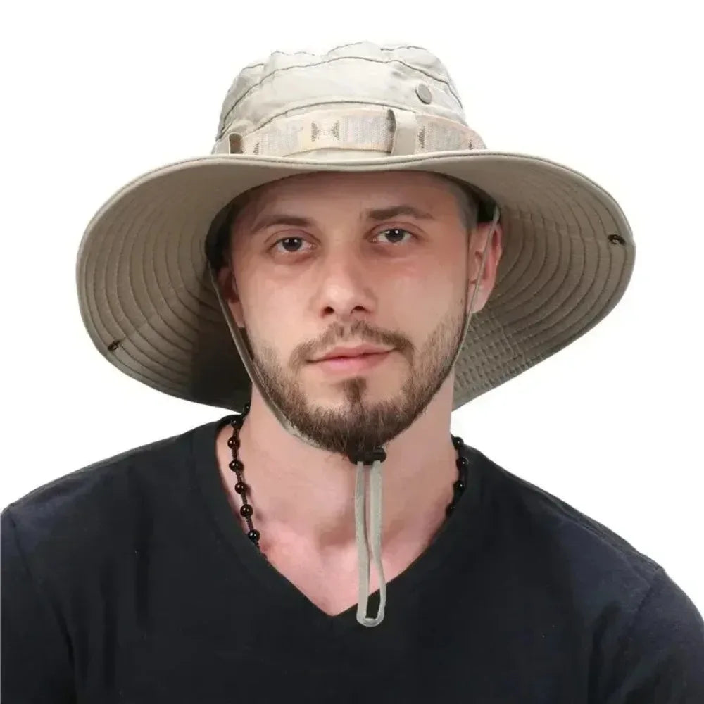 UV-Protective Panama Fisherman's Hat for Outdoor Adventures