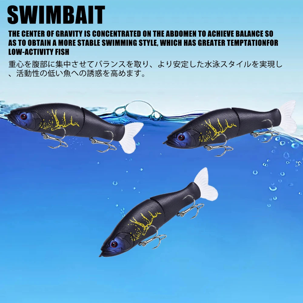 HookUpCo. Slow Sinking SwimBaits for Bass Fishing