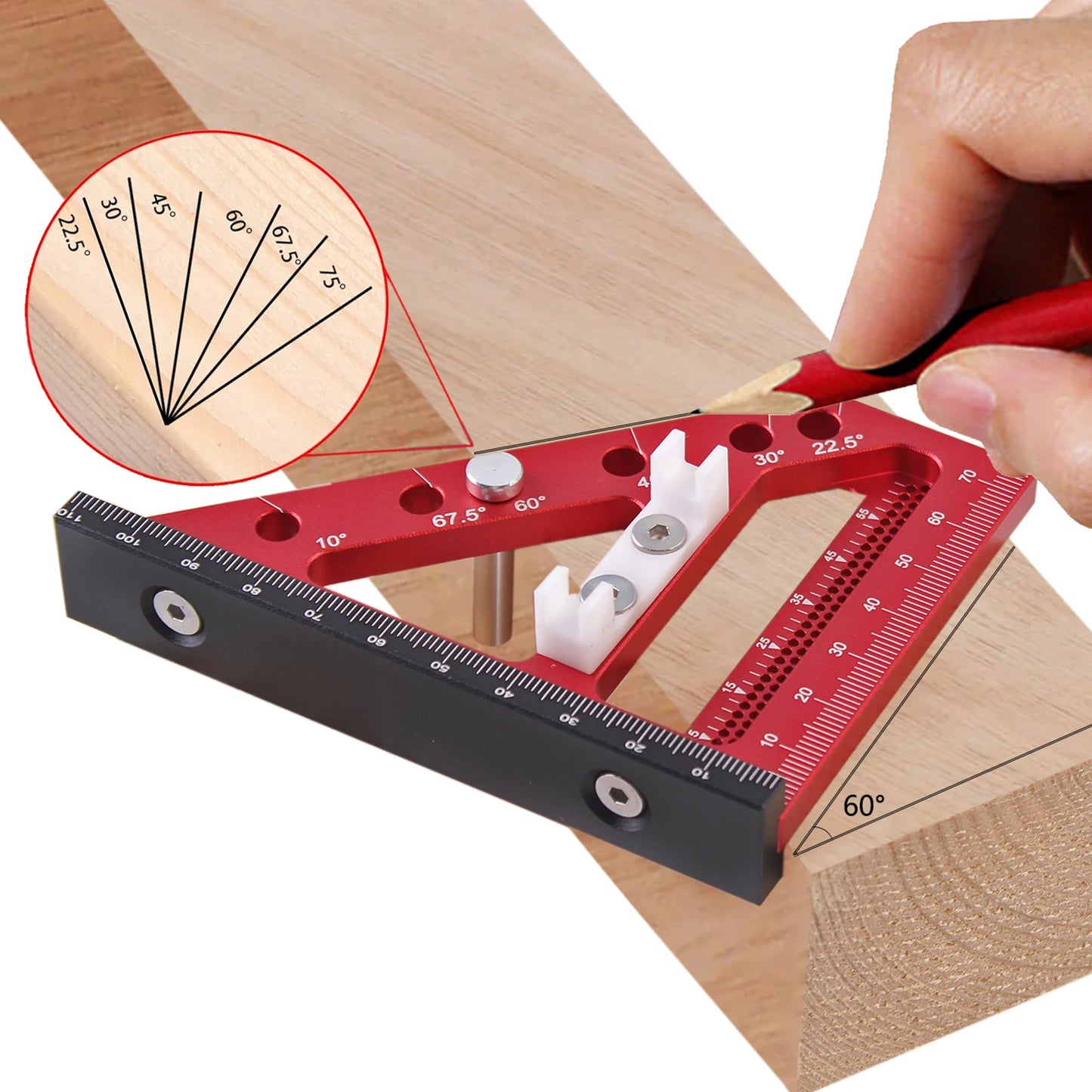 Factory Direct 3D Multi-Angle Measuring Ruler for Precision Carpentry