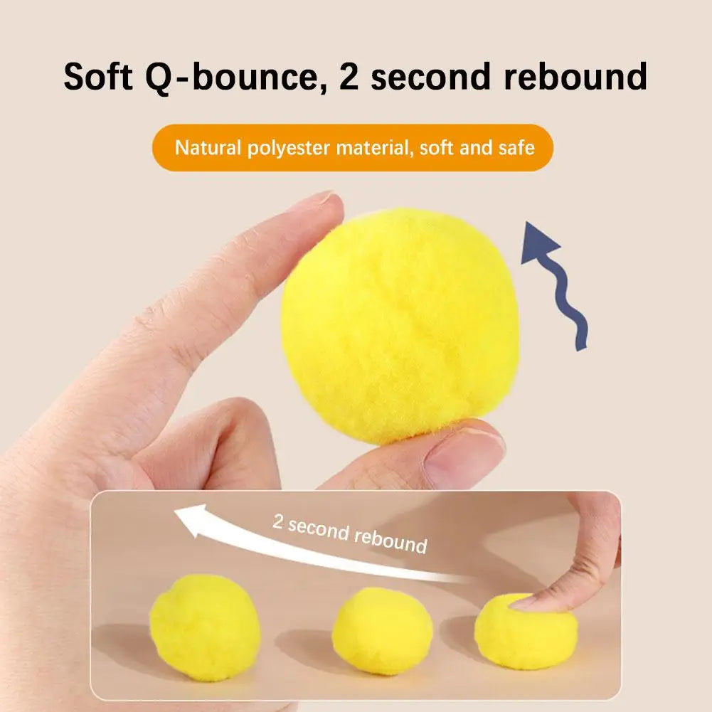Interactive Plush Ball Launcher Toy for Kittens and Cats