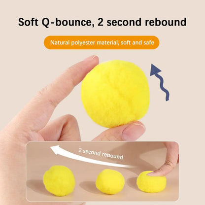 Interactive Plush Ball Launcher Toy for Kittens and Cats