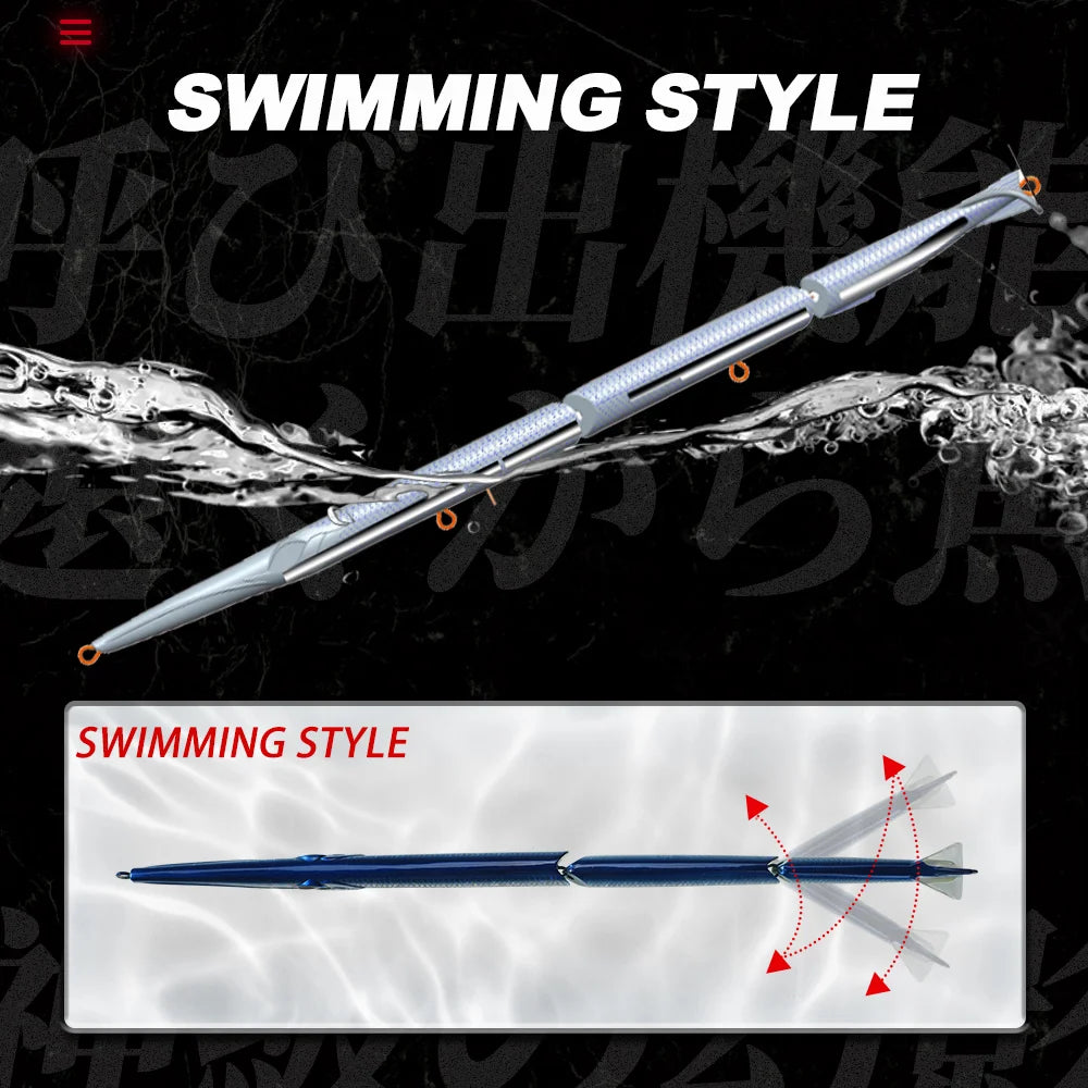 HookUpCo. Jointed Pencil Fishing Lure for Seabass - HookUpCo.
