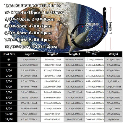 HookUpCo. Black Circle Hooks for Tuna Fishing - HookUpCo.
