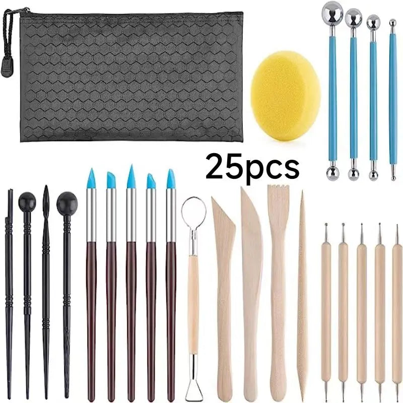Pottery Clay Sculpting Tools Kits for Creative Artisans - Kits from 5 to 62 PCS.
