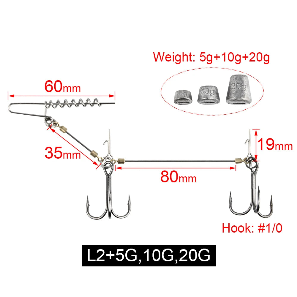 HookUpCo. Multi-Depth Pike Stinger Rig Kit - HookUpCo.