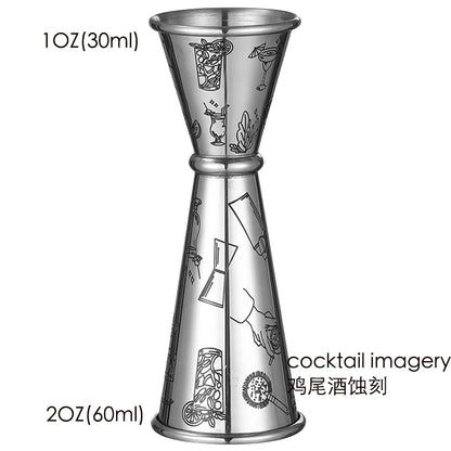 Japanese Stainless Steel Jigger 1oz/2oz
