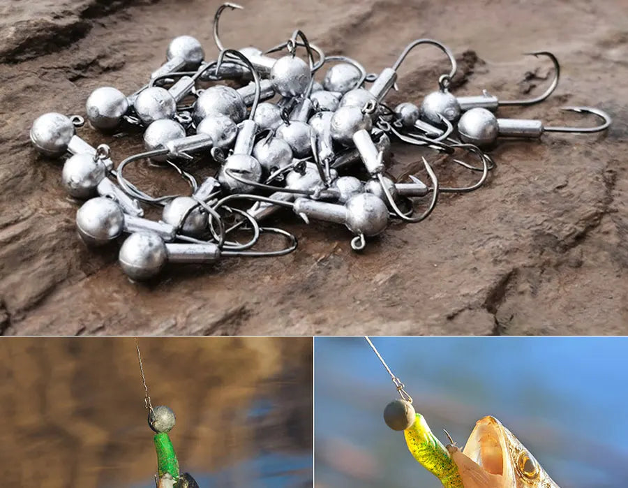 Versatile Jig Head Hooks for Fishing - Multiple Sizes Available