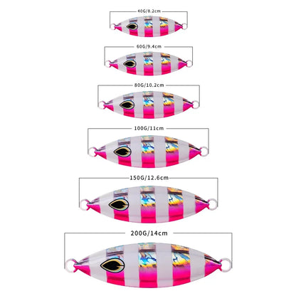 40g to 100g Metal Fishing Lures for Saltwater Jigging