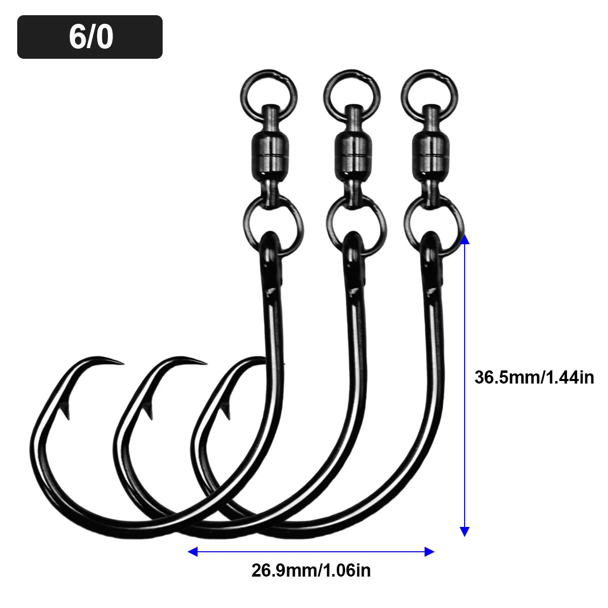 HookUpCo. Anti-Tangle Circle Hooks with Swivel - HookUpCo.