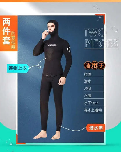 1.5MM CR Neoprene Wetsuit Open Cell Free Diving Suit Camouflage Fullsuit Mens Snorkeling Swimming Spearfishing Wetsuit