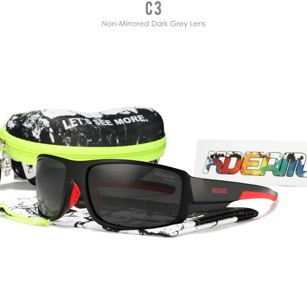 KDEAM Polarized Sports Sunglasses for Men - Stylish & Durable