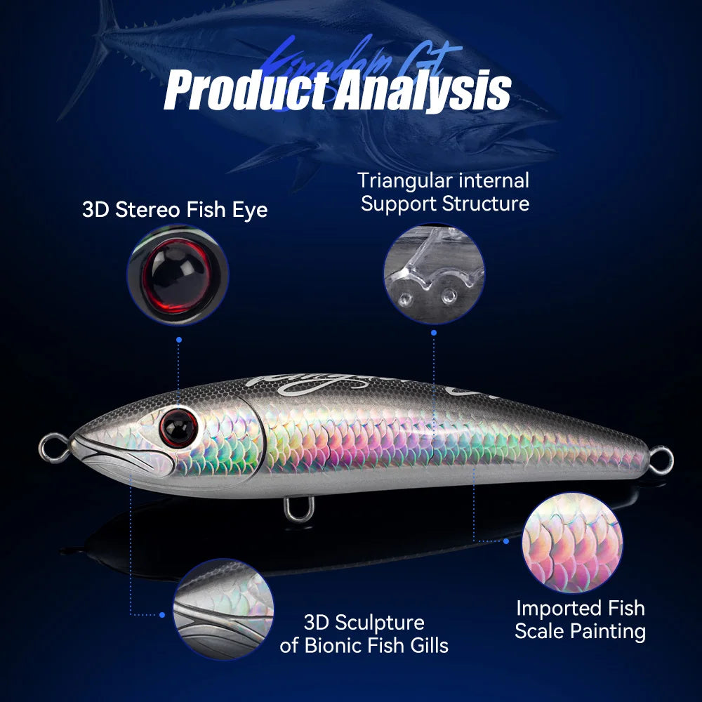 HookUpCo. Phantom Topwater Pencil Lures 180mm 200mm - HookUpCo.